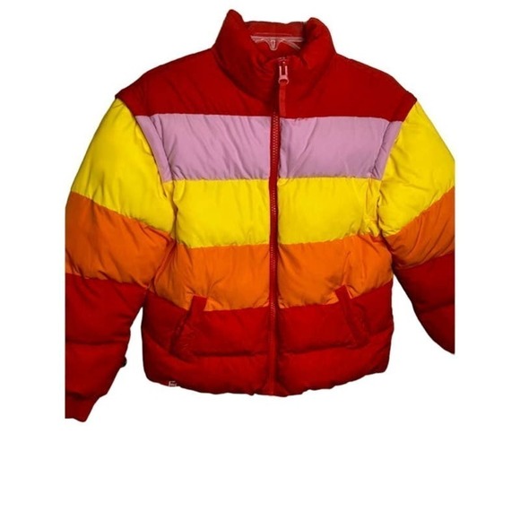 Lego X Target Women’s Puffer Jacket Vest Striped NWT Multicolor Size XXS - Picture 2 of 8